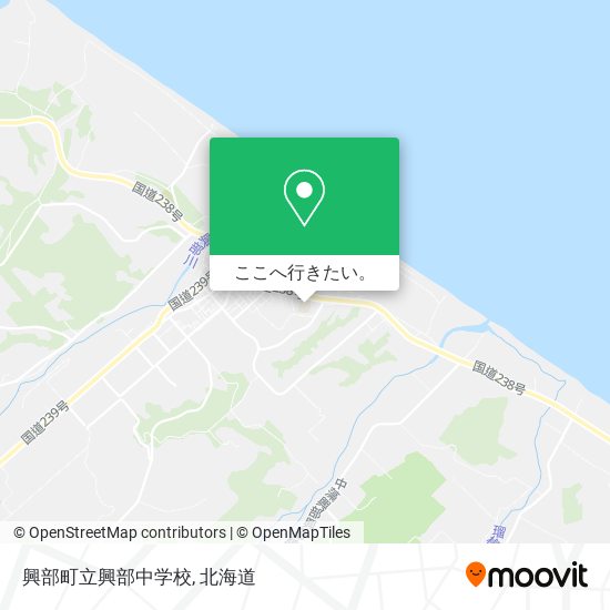 興部町立興部中学校地図