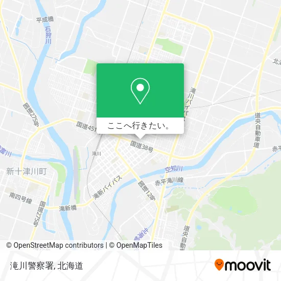 滝川警察署地図