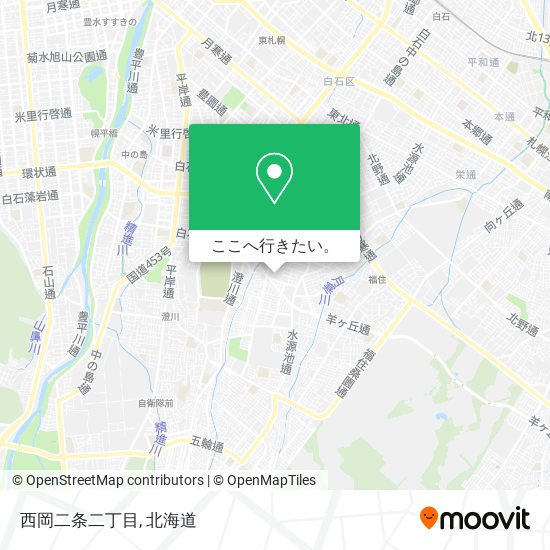 西岡二条二丁目地図