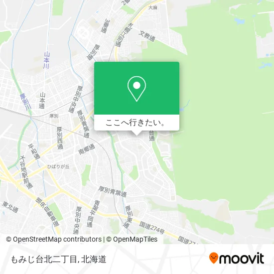 もみじ台北二丁目地図