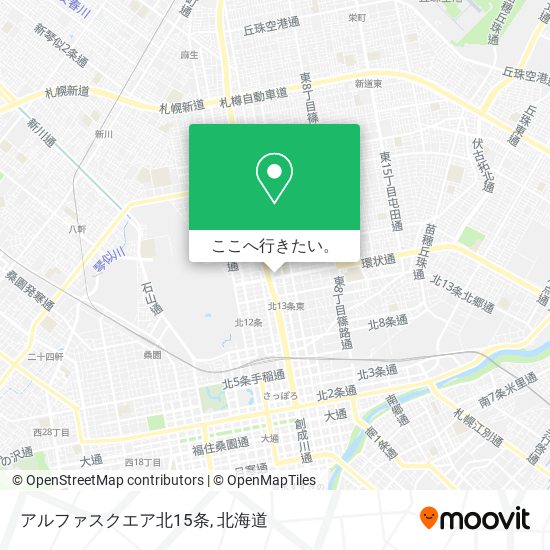 アルファスクエア北15条地図