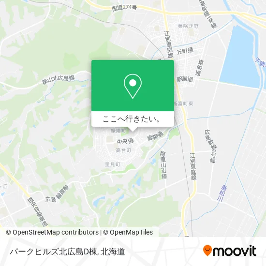 パークヒルズ北広島D棟地図