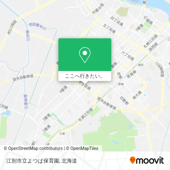 江別市立よつば保育園地図