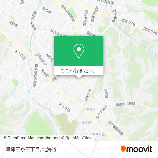 里塚三条三丁目地図