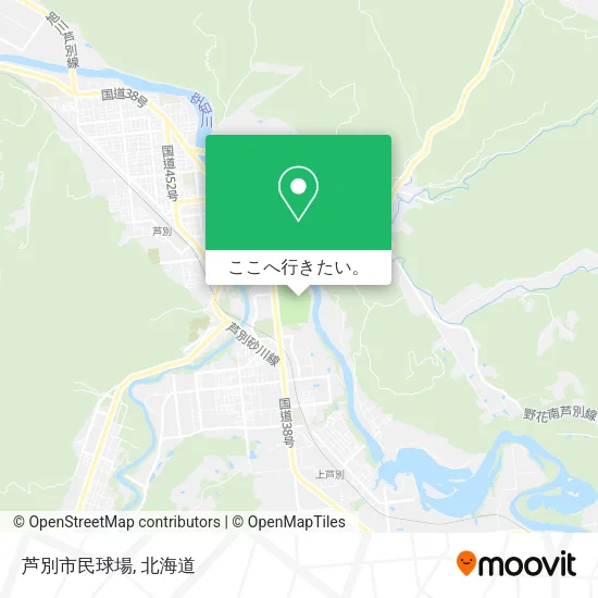芦別市民球場地図