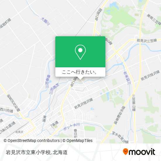 岩見沢市立東小学校地図