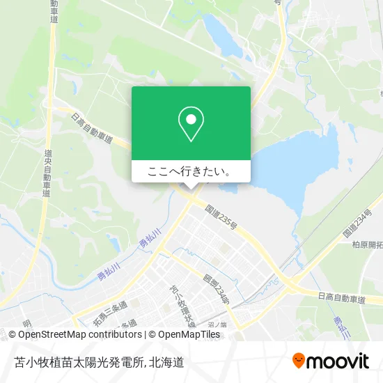 苫小牧植苗太陽光発電所地図