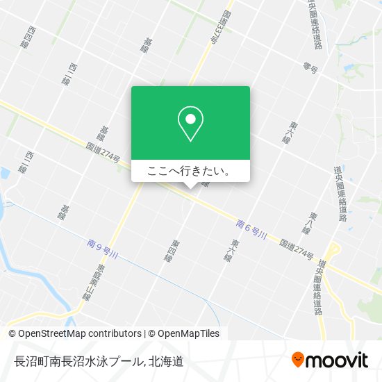 長沼町南長沼水泳プール地図