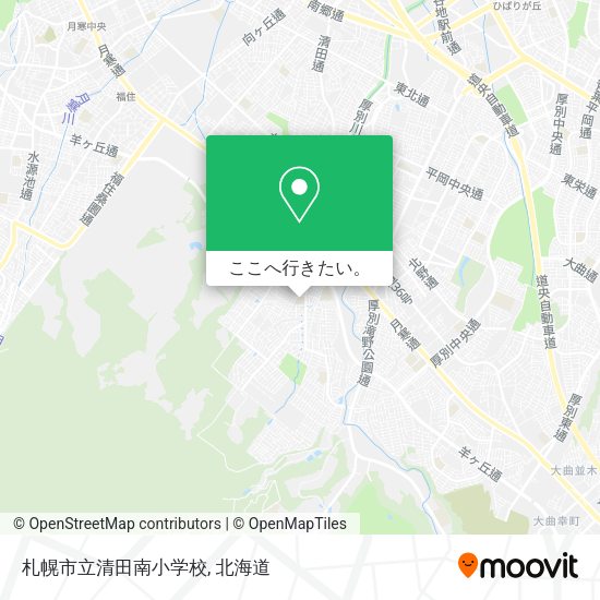 札幌市立清田南小学校地図