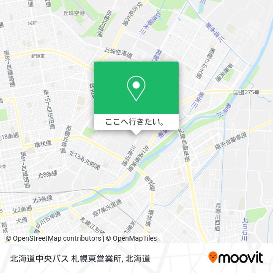 北海道中央バス 札幌東営業所地図