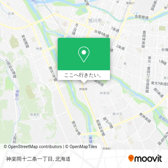 神楽岡十二条一丁目地図