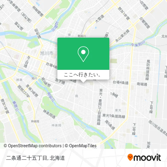 二条通二十五丁目地図