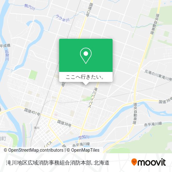滝川地区広域消防事務組合消防本部地図