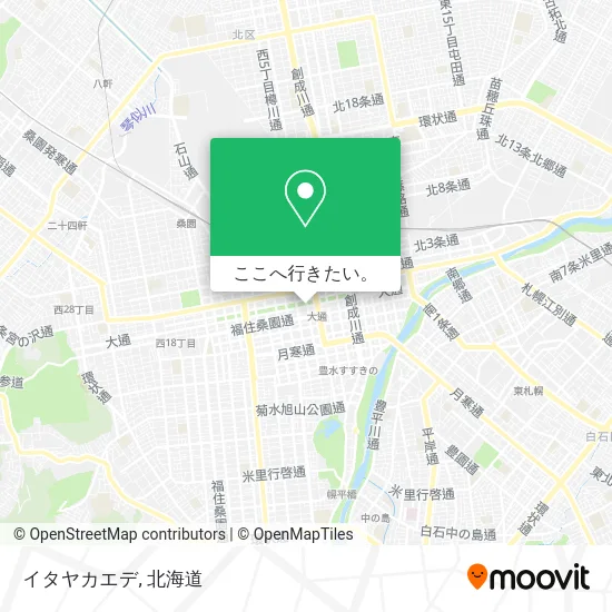 イタヤカエデ地図