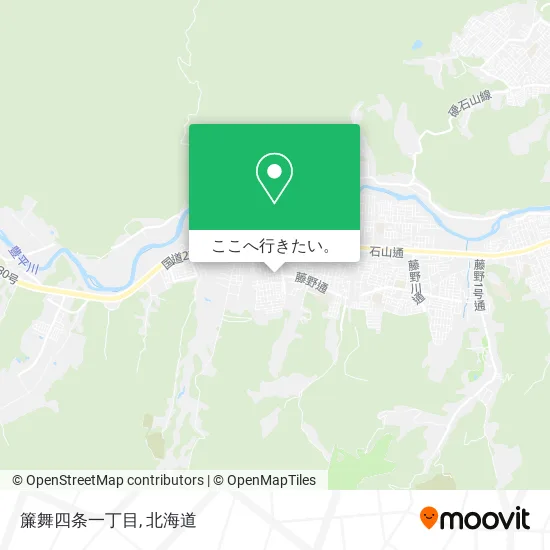 簾舞四条一丁目地図