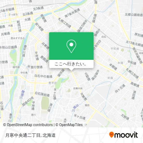 月寒中央通二丁目地図