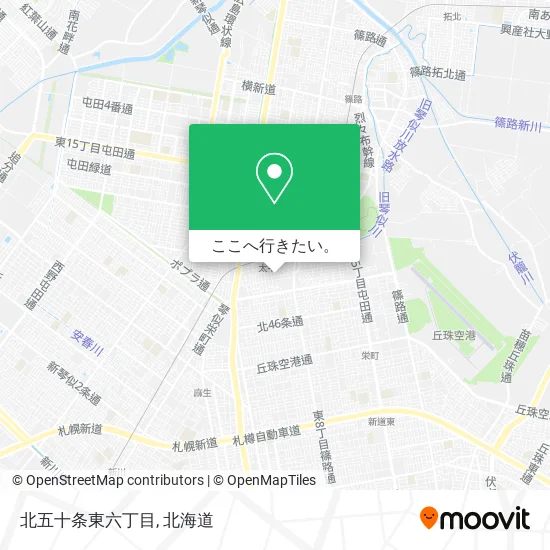 北五十条東六丁目地図