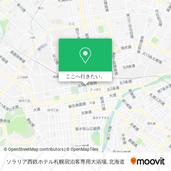 ソラリア西鉄ホテル札幌宿泊客専用大浴場地図