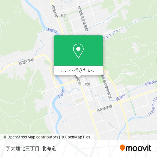 字大通北三丁目地図