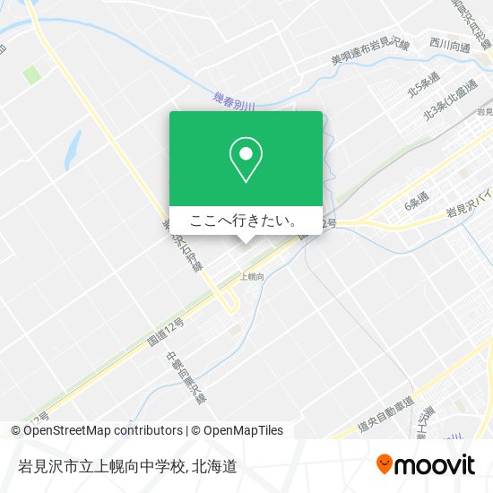 岩見沢市立上幌向中学校地図