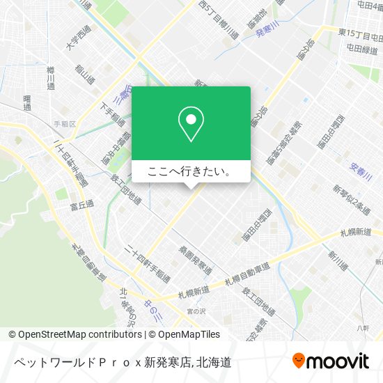 ペットワールドＰｒｏｘ新発寒店地図