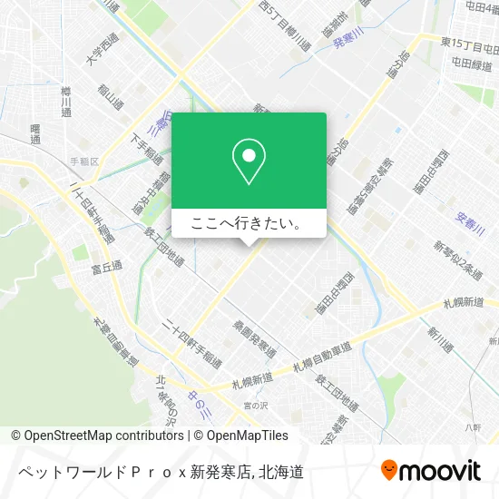 ペットワールドＰｒｏｘ新発寒店地図
