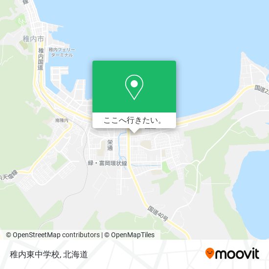 稚内東中学校地図