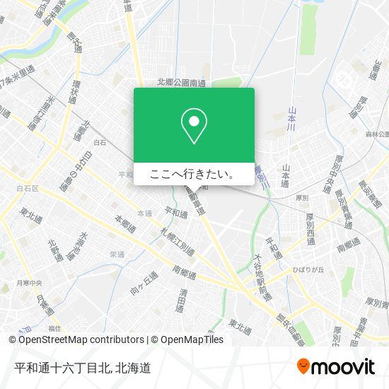 平和通十六丁目北地図