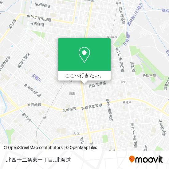 北四十二条東一丁目地図