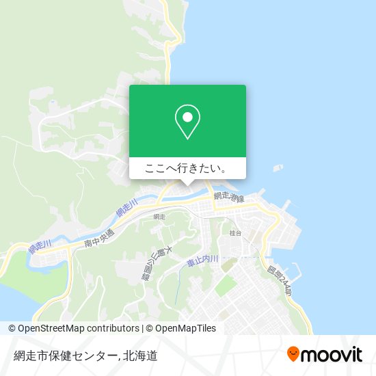 網走市保健センター地図