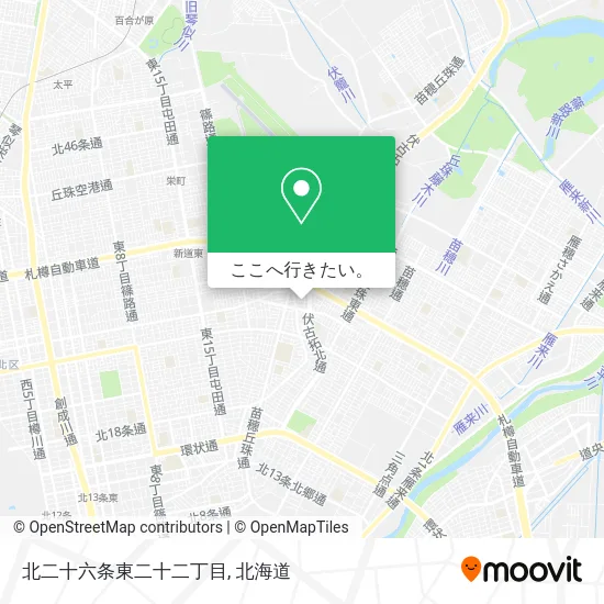 北二十六条東二十二丁目地図