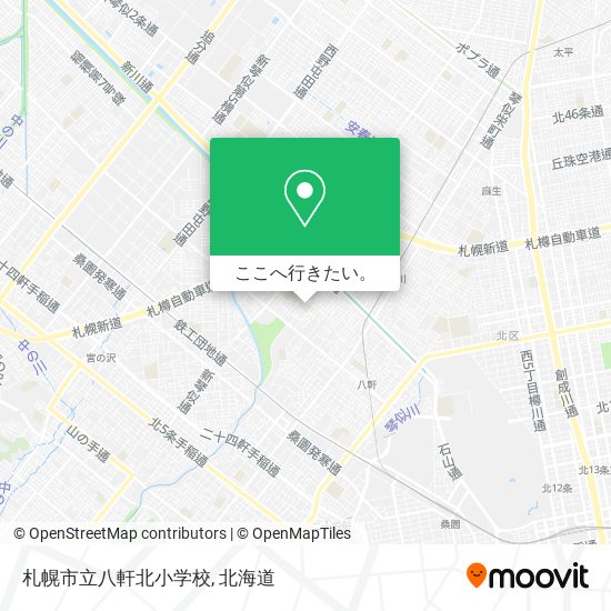 札幌市立八軒北小学校地図