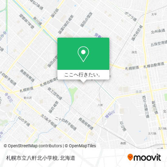 札幌市立八軒北小学校地図