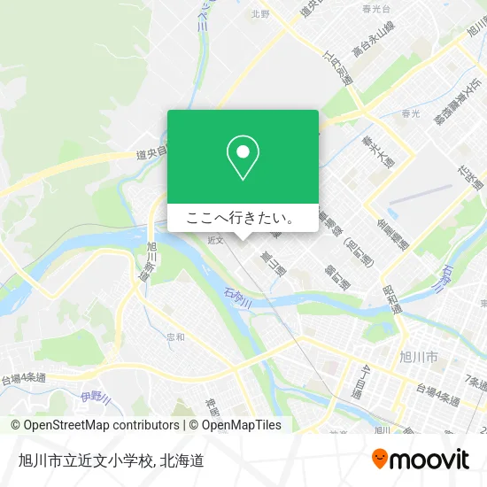 旭川市立近文小学校地図