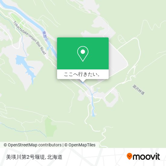 美瑛川第2号堰堤地図