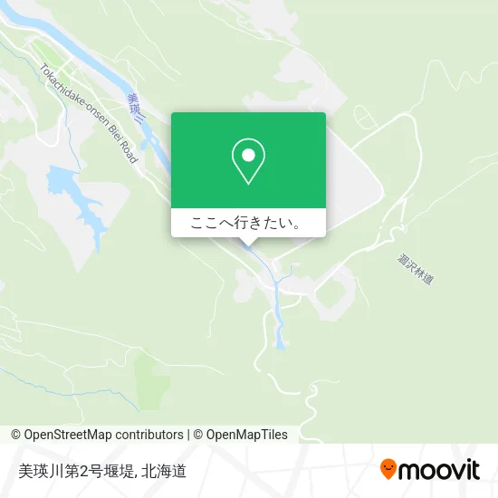 美瑛川第2号堰堤地図