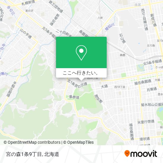 宮の森1条9丁目地図