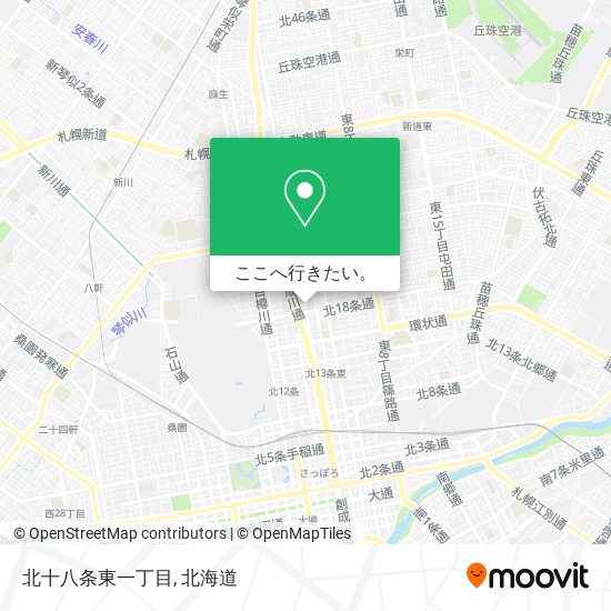 北十八条東一丁目地図