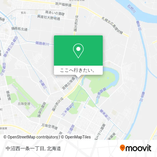 中沼西一条一丁目地図