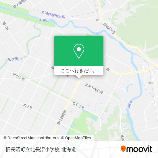 旧長沼町立北長沼小学校地図