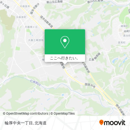 輪厚中央一丁目地図