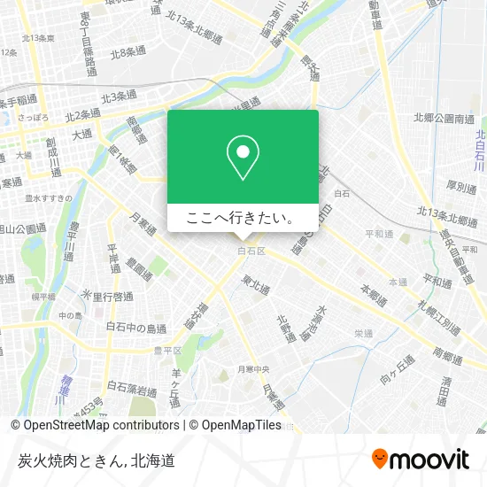 炭火焼肉ときん地図