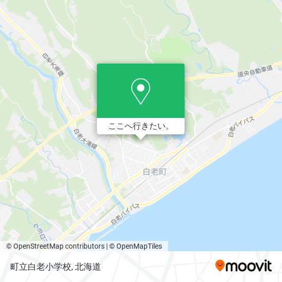 町立白老小学校地図