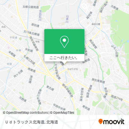 Ｕｄトラックス北海道地図