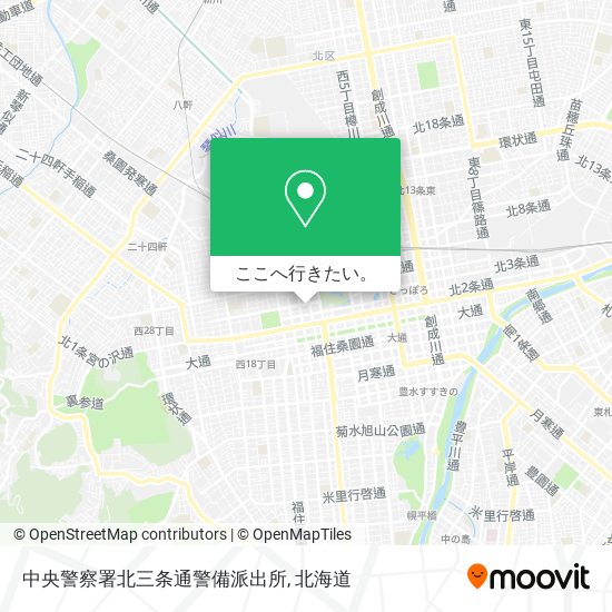中央警察署北三条通警備派出所地図