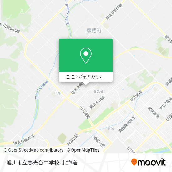 旭川市立春光台中学校地図