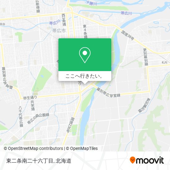 東二条南二十六丁目地図