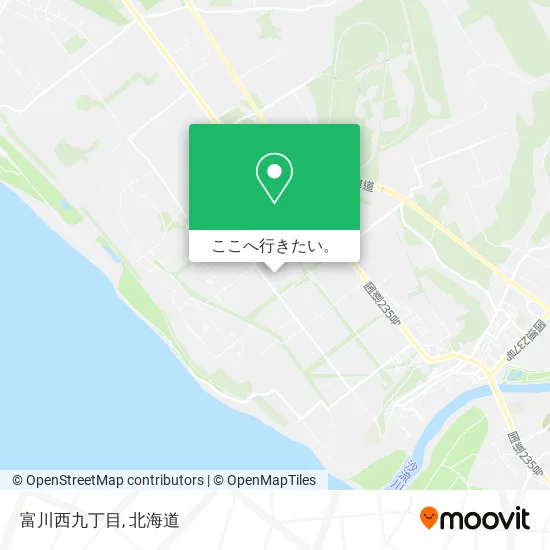 バスで日高町の富川西九丁目への行き方