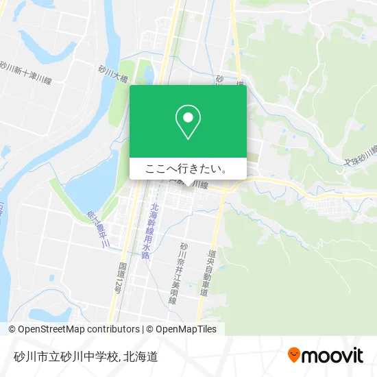 砂川市立砂川中学校地図