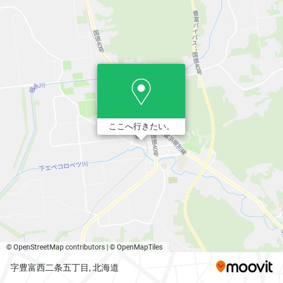 字豊富西二条五丁目地図